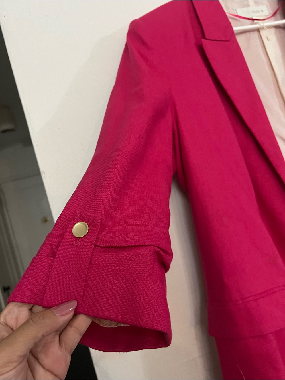 Zara Raspberry Open-Front Blazer Jacket - Picture 3 of 6